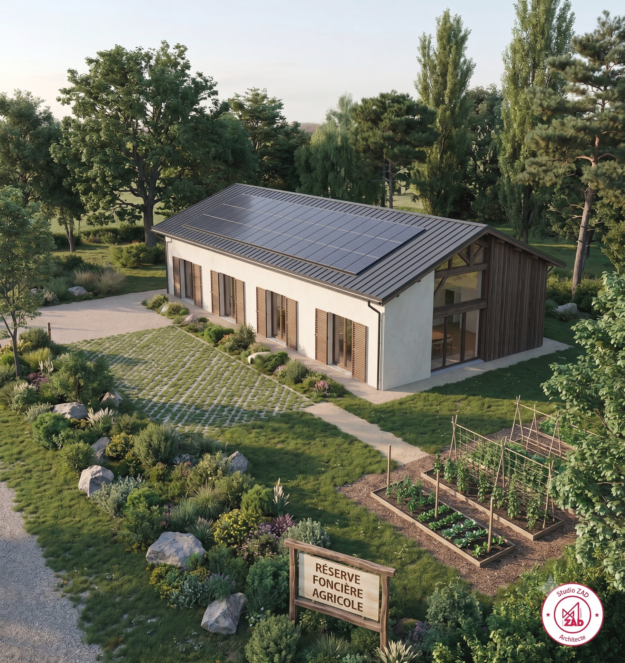 Étude de faisabilité, grange en habitation à Heugas, Landes - vue 3